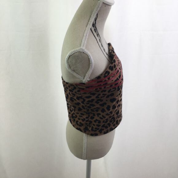 Flirtitude Active Crop Top Chocolate Leopard M - Picture 6 of 14